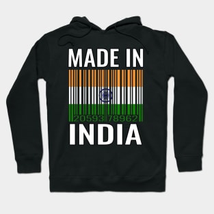 Made In India Barcode Flag Hoodie